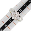 ノンブランド NON BRAND ダイヤモンド プラチナシルバー Pt900 ダイヤモンド リング 指輪 フラワーモチーフ ファンシーライトブラウンピンクダイヤ 12号