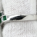 ノンブランド NON BRAND エメラルド ダイヤモンド リング プラチナシルバー Pt900 エメラルド ダイヤモンド リング 指輪 グリーン 緑 プリンセスカット 12号