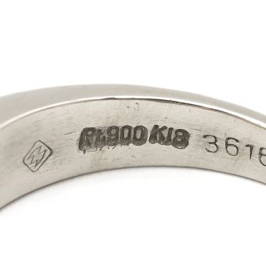 ノンブランド NON BRAND ダイヤリング イエローゴールドXプラチナシルバー Pt900 K18YG ダイヤモンド リング 指輪 コンビリング 1Pダイヤ 9.5号