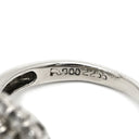 ノンブランド NON BRAND キャッツアイ ダイヤリング プラチナシルバー Pt900 クリソベリルキャッツアイ ダイヤモンド リング 指輪 猫目石 7.5号