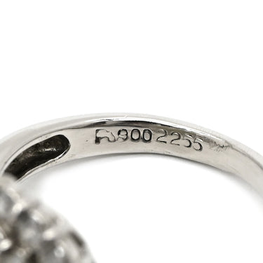 ノンブランド NON BRAND キャッツアイ ダイヤリング プラチナシルバー Pt900 クリソベリルキャッツアイ ダイヤモンド リング 指輪 猫目石 7.5号