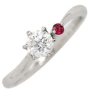 ノンブランド NON BRAND ダイヤ ルビー リング ホワイトゴールド K18WG ダイヤモンド ルビー リング 指輪 立爪 9.5号