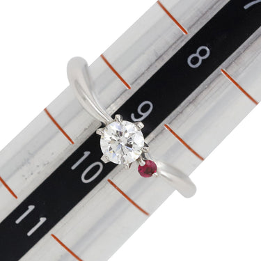 ノンブランド NON BRAND ダイヤ ルビー リング ホワイトゴールド K18WG ダイヤモンド ルビー リング 指輪 立爪 9.5号
