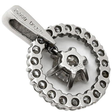 ノンブランド NON BRAND ダイヤ ペンダントトップ プラチナシルバー Pt900 ダイヤモンド ペンダントトップ ペンダントヘッド Pt センターダイヤ