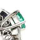 ノンブランド NON BRAND エメラルド ダイヤモンド リング プラチナシルバー Pt900 エメラルド ダイヤモンド リング 指輪 グリーン 緑 8.5号