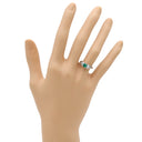 ノンブランド NON BRAND エメラルド ダイヤモンド リング プラチナシルバー Pt900 エメラルド ダイヤモンド リング 指輪 グリーン 緑 8.5号