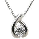 ノンブランド NON BRAND ダイヤペンダント プラチナシルバー Pt900 ダイヤモンド Pt850(チェーン) ネックレス 1P 1粒