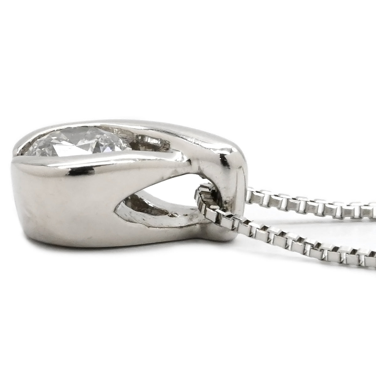 プラチナ ダイヤ ネックレス スネーク Pt850 Pt900 1.01 ノンブランド NON BRAND ダイヤペンダント プラチナシルバー