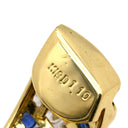 ノンブランド NON BRAND サファイヤ ダイヤモンド イヤリング イエローゴールド×ブルーサファイア K18YG ダイヤモンド ブルーサファイア イヤリング 750 YG