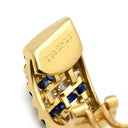 ノンブランド NON BRAND サファイヤ ダイヤモンド イヤリング イエローゴールド×ブルーサファイア K18YG ダイヤモンド ブルーサファイア イヤリング 750 YG