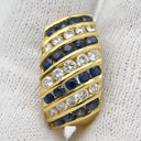 ノンブランド NON BRAND サファイヤ ダイヤモンド イヤリング イエローゴールド×ブルーサファイア K18YG ダイヤモンド ブルーサファイア イヤリング 750 YG