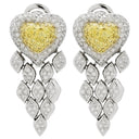 ノンブランド NON BRAND ダイヤピアス ホワイトゴールド×イエローゴールド K18WG K18YG ダイヤモンド ピアス 750 ハート