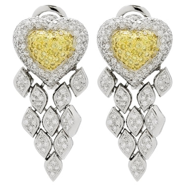 ノンブランド NON BRAND ダイヤピアス ホワイトゴールド×イエローゴールド K18WG K18YG ダイヤモンド ピアス 750 ハート