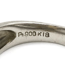 ノンブランド NON BRAND ダイヤリング イエローゴールドXプラチナシルバー Pt900 K18YG ダイヤモンド リング 指輪 コンビリング 1Pダイヤ 11号