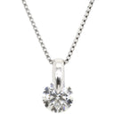 ノンブランド NON BRAND ダイヤ ペンダント プラチナシルバー Pt850 ダイヤモンド Pt999(トップ) ネックレス Pt999 1P 1粒 ダイヤモンド