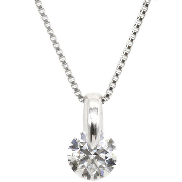 ノンブランド NON BRAND ダイヤ ペンダント プラチナシルバー Pt850 ダイヤモンド Pt999(トップ) ネックレス Pt999 1P 1粒 ダイヤモンド