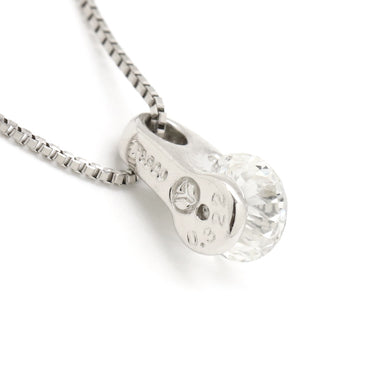 ノンブランド NON BRAND ダイヤ ペンダント プラチナシルバー Pt850 ダイヤモンド Pt999(トップ) ネックレス Pt999 1P 1粒 ダイヤモンド