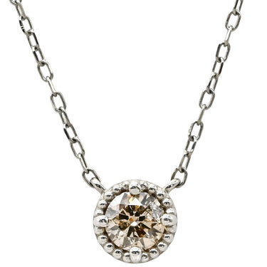 ノンブランド NON BRAND ダイヤペンダント プラチナシルバー Pt900 ダイヤモンド Pt850(チェーン) ネックレス 1P 1粒