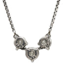 ノンブランド NON BRAND ダイヤペンダント プラチナシルバー Pt850 ダイヤモンド Pt900(トップ) ネックレス 3P 3粒 3連