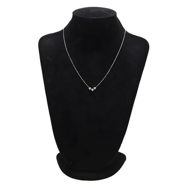 ノンブランド NON BRAND ダイヤペンダント プラチナシルバー Pt850 ダイヤモンド Pt900(トップ) ネックレス 3P 3粒 3連