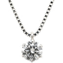 ノンブランド NON BRAND ダイヤペンダント プラチナシルバー Pt900 ダイヤモンド Pt850(チェーン) ネックレス 1P 1粒