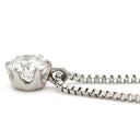 ノンブランド NON BRAND ダイヤペンダント プラチナシルバー Pt900 ダイヤモンド Pt850(チェーン) ネックレス 1P 1粒