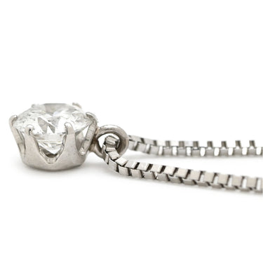 ノンブランド NON BRAND ダイヤペンダント プラチナシルバー Pt900 ダイヤモンド Pt850(チェーン) ネックレス 1P 1粒