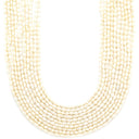 ノンブランド NON BRAND 淡水パール 10連 パールホワイトXシルバー シルバー パール ネックレス 白