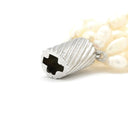 ノンブランド NON BRAND 淡水パール 10連 パールホワイトXシルバー シルバー パール ネックレス 白