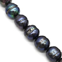 ノンブランド NON BRAND パールブラック シルバー パール ネックレス 黒 バロックパール 淡水パール 真珠 silver ロングネックレス 3連 3重