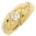 ノンブランド NON BRAND ダイヤリング イエローゴールド K18YG ダイヤモンド リング 指輪 16号