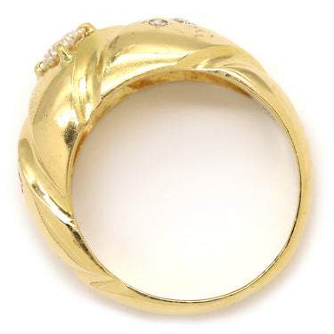 ノンブランド NON BRAND ダイヤリング イエローゴールド K18YG ダイヤモンド リング 指輪 16号