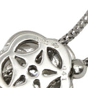 ノンブランド NON BRAND ダイヤペンダント プラチナシルバー Pt850 ダイヤモンド ネックレス スライダー付き 花モチーフ