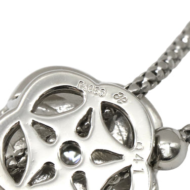 ノンブランド NON BRAND ダイヤペンダント プラチナシルバー Pt850 ダイヤモンド ネックレス スライダー付き 花モチーフ