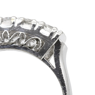 ノンブランド NON BRAND ダイヤリング プラチナシルバー Pt900 ダイヤモンド リング 指輪 一文字 5P 8号