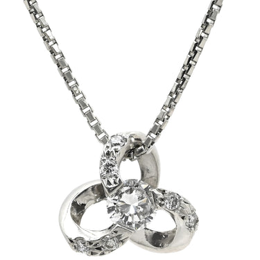 ノンブランド NON BRAND ダイヤペンダント プラチナシルバー Pt900 ダイヤモンド PT850(チェーン) ネックレス