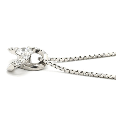 ノンブランド NON BRAND ダイヤペンダント プラチナシルバー Pt900 ダイヤモンド PT850(チェーン) ネックレス