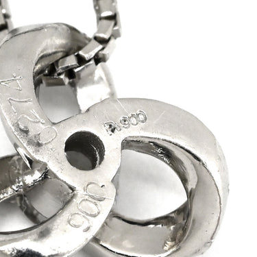 ノンブランド NON BRAND ダイヤペンダント プラチナシルバー Pt900 ダイヤモンド PT850(チェーン) ネックレス