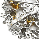 ノンブランド NON BRAND ルビー ダイヤ ホワイトゴールドXイエローゴールド K18WG K18YG ルビー ダイヤモンド ブローチ 赤 レッド 花 花瓶