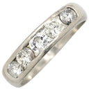 ノンブランド NON BRAND ダイヤリング プラチナシルバー Pt900 ダイヤモンド リング 指輪 一文字 5P 14号