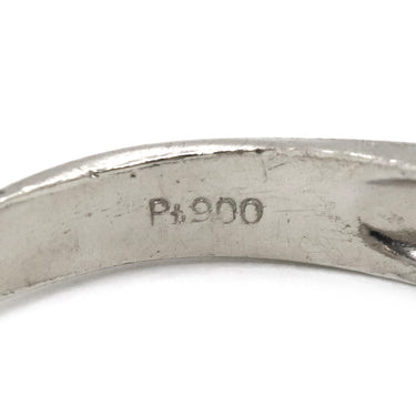 ノンブランド NON BRAND ダイヤリング プラチナシルバー Pt900 ダイヤモンド リング 指輪 一文字 5P 14号