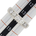 ノンブランド NON BRAND ダイヤリング プラチナシルバー Pt900 ダイヤモンド リング 指輪 一文字 5P 14号