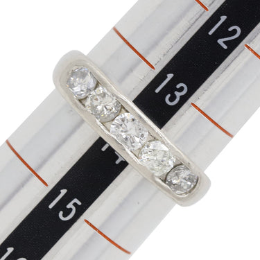 ノンブランド NON BRAND ダイヤリング プラチナシルバー Pt900 ダイヤモンド リング 指輪 一文字 5P 14号