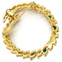 ノンブランド NON BRAND ダイヤモンド ブローチ イエローゴールド×エメラルドグリーン K18YG ダイヤモンド エメラルド ブローチ マーキスカット 750 Au YG