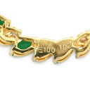 ノンブランド NON BRAND ダイヤモンド ブローチ イエローゴールド×エメラルドグリーン K18YG ダイヤモンド エメラルド ブローチ マーキスカット 750 Au YG