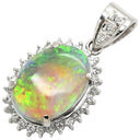 ノンブランド NON BRAND オパール ダイヤ ペンダントトップ プラチナシルバー Pt900 オパール ダイヤモンド ペンダントトップ ペンダントヘッド