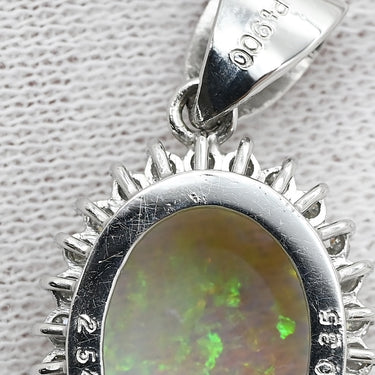 ノンブランド NON BRAND オパール ダイヤ ペンダントトップ プラチナシルバー Pt900 オパール ダイヤモンド ペンダントトップ ペンダントヘッド