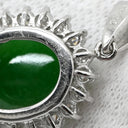 ノンブランド NON BRAND 翡翠 ダイヤ ペンダントトップ プラチナシルバー×ジェダイト Pt900 ヒスイ ダイヤモンド ペンダントトップ ペンダントヘッド