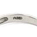 ノンブランド NON BRAND パール ダイヤリング プラチナシルバー Pt900 パール ダイヤモンド リング 指輪 1粒 1P アコヤパール 14号