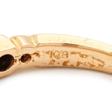 ノンブランド NON BRAND ルビー ダイヤリング ピンクゴールド K18PG ルビー ダイヤモンド リング 指輪 レッド 赤 ダイヤ ピンクゴールド 一文字 14.5号